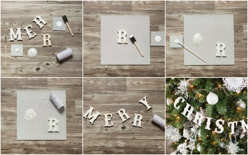 homemade Merry Christmas letters 1